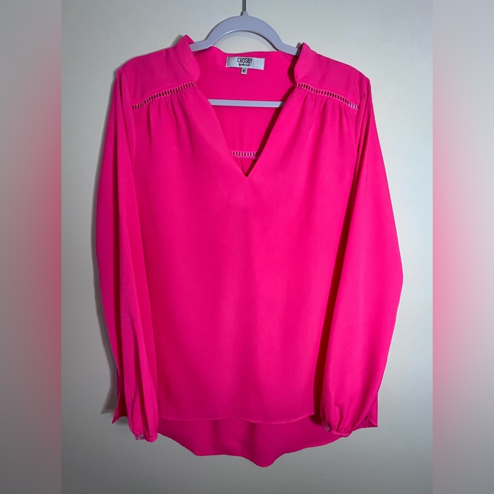 Crosby Mollie Burch Pink Top Medium LS